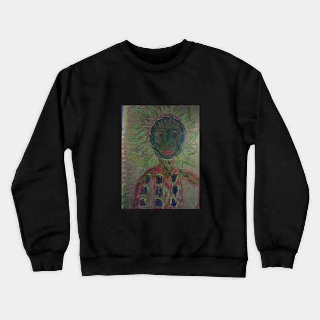 Man in the Building Crewneck Sweatshirt by Lizchapman